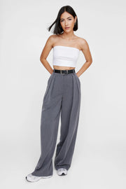 Essentials Double Pleat Straight Leg Trouser