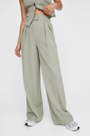 Essentials Double Pleat Straight Leg Trouser