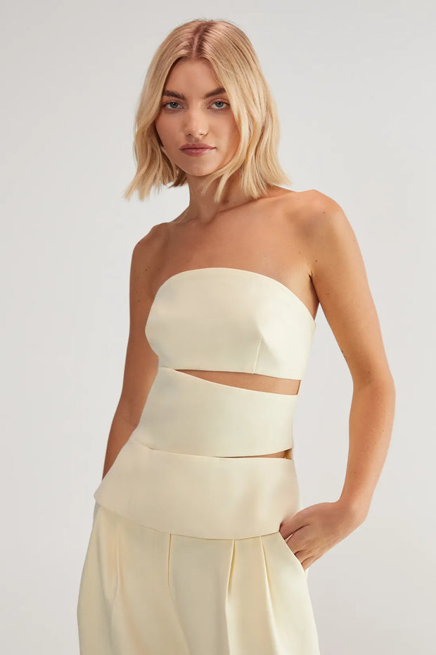 Premium Tailored Cut Out Bustier Top