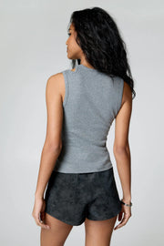 Ribbed Cut Out Tank Top